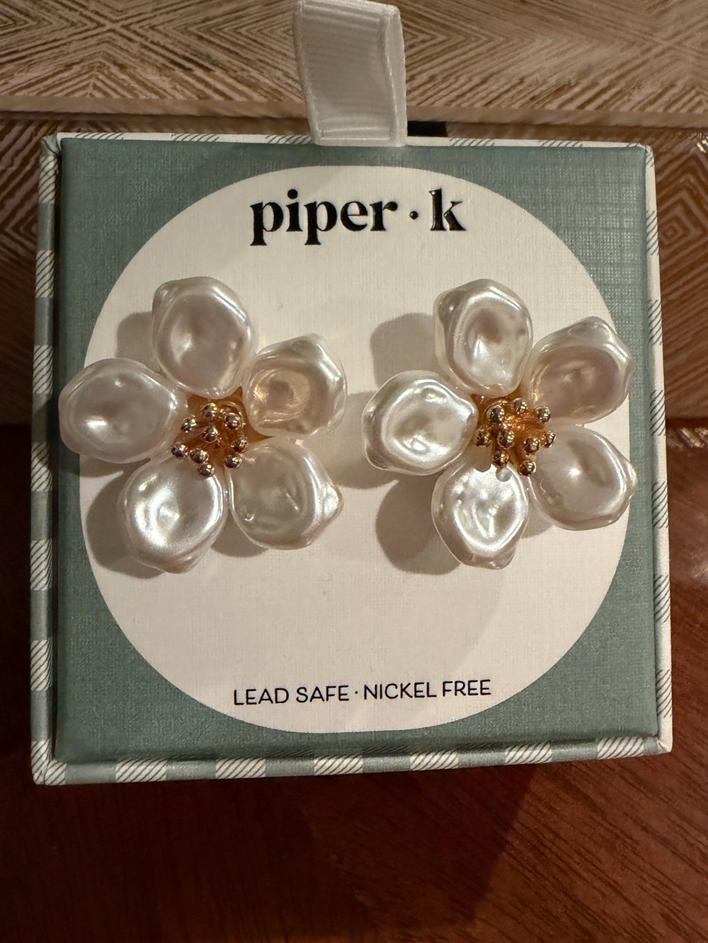 Kids Flower Earrings on Card